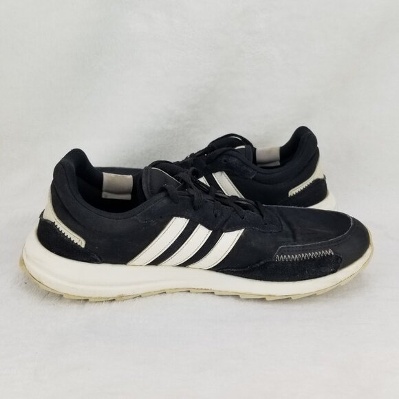 ✅Adidas Retrorun Athletic Sneakers Women's 8.5 Black 3-Stripe Running Shoes *PET - Picture 10 of 11